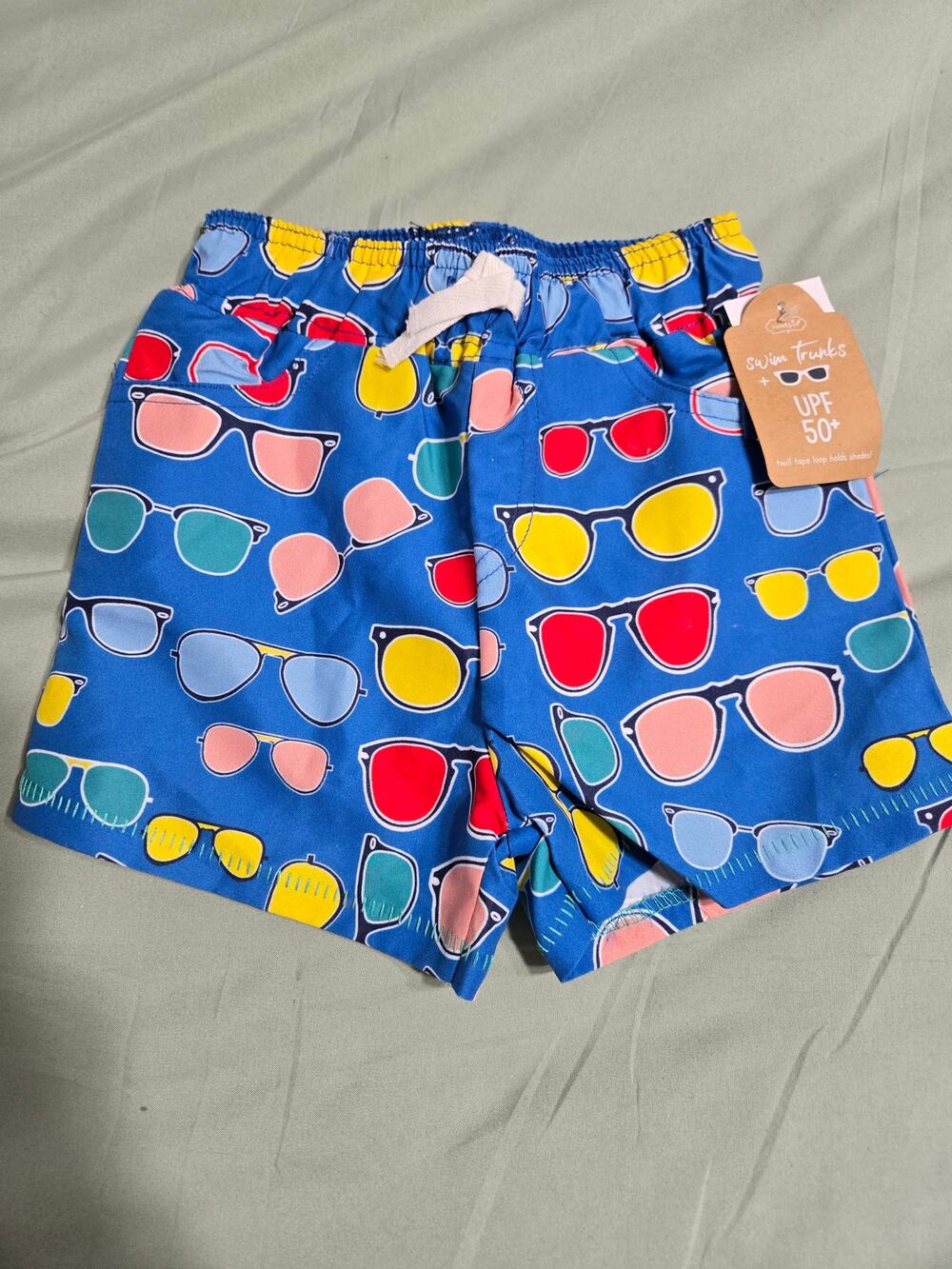 Mudpie 12-18 Months boys sunglasses swimming trunks new with tags